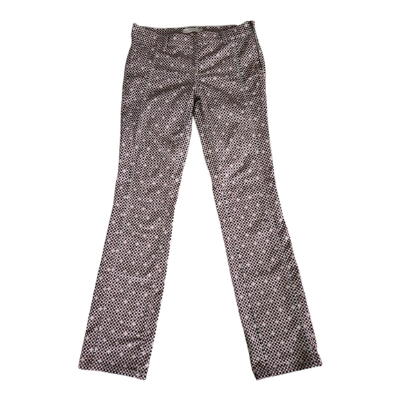 Tory Burch Patterned Straight Leg Pants – Size 28 – Cotton Stretch Blend - Picture 1 of 10
